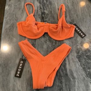 OneOne Swimwear orange swimsuit